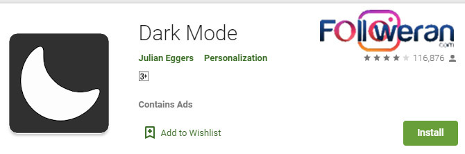 اپلیکیشن Dark Mode