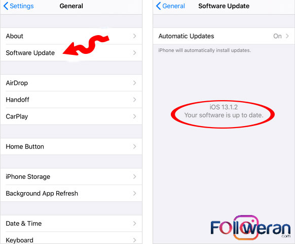 حالت Dark Mode اینستاگرام در ios