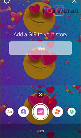 اضافه کردن GIF create mode استوری اینستاگرام
