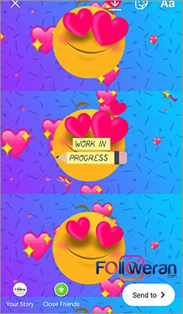 اضافه کردن GIF create mode استوری اینستاگرام