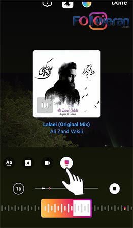 گذاشتن آهنگ در استوری اینستاگرام با استیکر Music