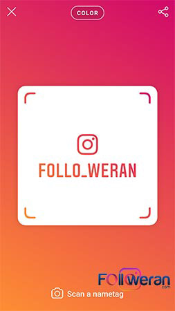 ساخت nametag اینستاگرام
