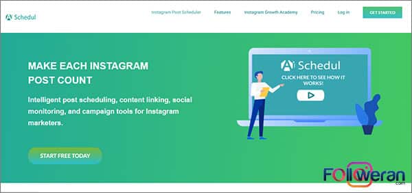 AiSchedul برنامه شخص ثالث برای منشن کردن در استوری اینستاگرام