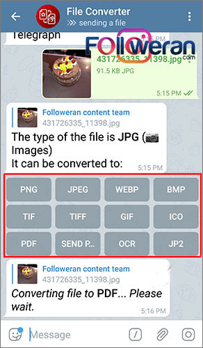 تبدیل فرمت فایل ها با ربات File Converter در تلگرام