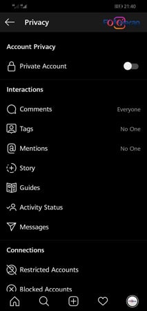 حالت روح برنامه اینستا
