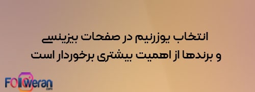تاثیر انتخاب نام کاربری