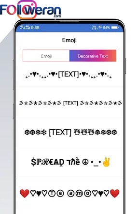 برنامه تغییر فونت اینستاگرام Stylish Text