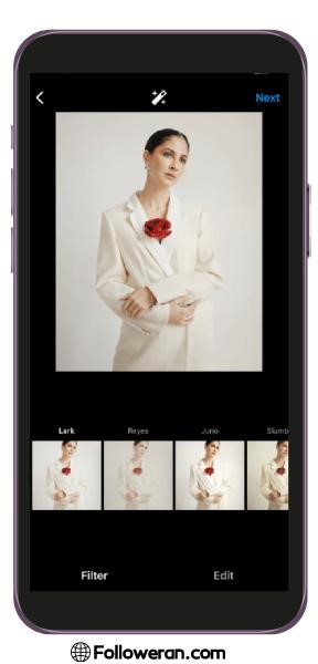 فیلتر اینستاگرام Lark بسیار عالی است و در شرایط مختلف عکاسی مانند شرایط کم نوری به خوبی کار می‌کند.