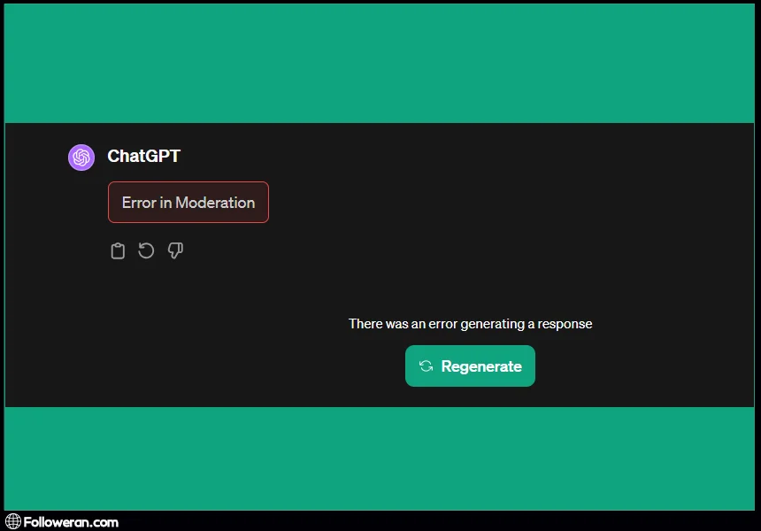 رفع خطاهای Error in moderation در ChatGPT