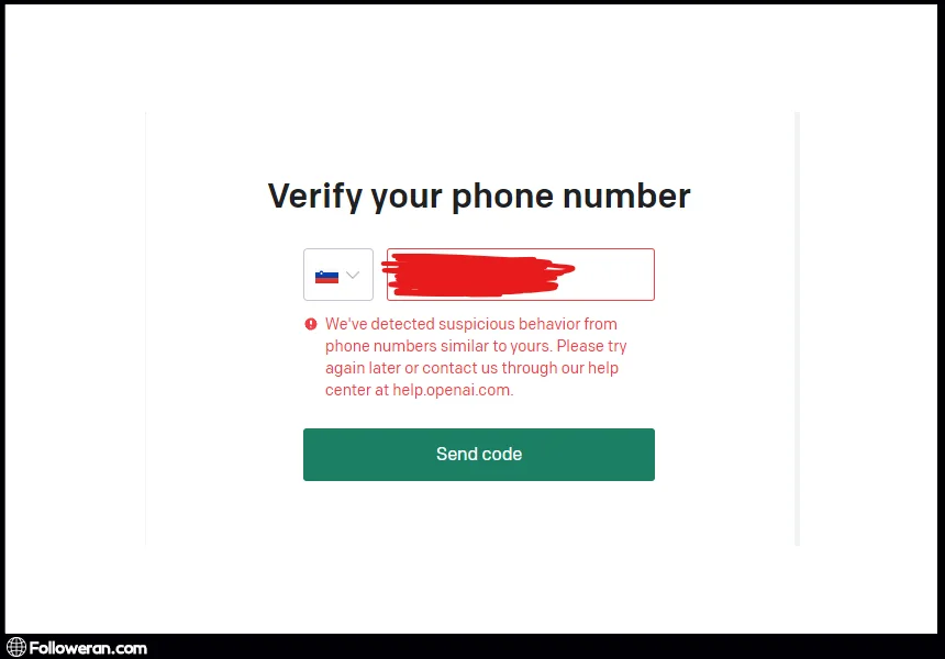 رفع خطاهای شماره موبایل مشکوک در ChatGPT