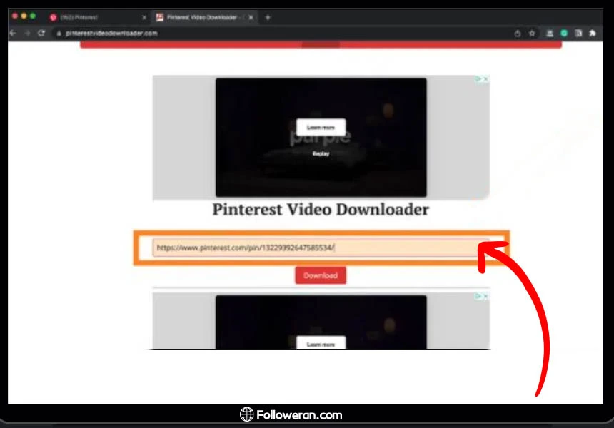 دانلود فیلم و عکس از پینترست در کامپیوتر