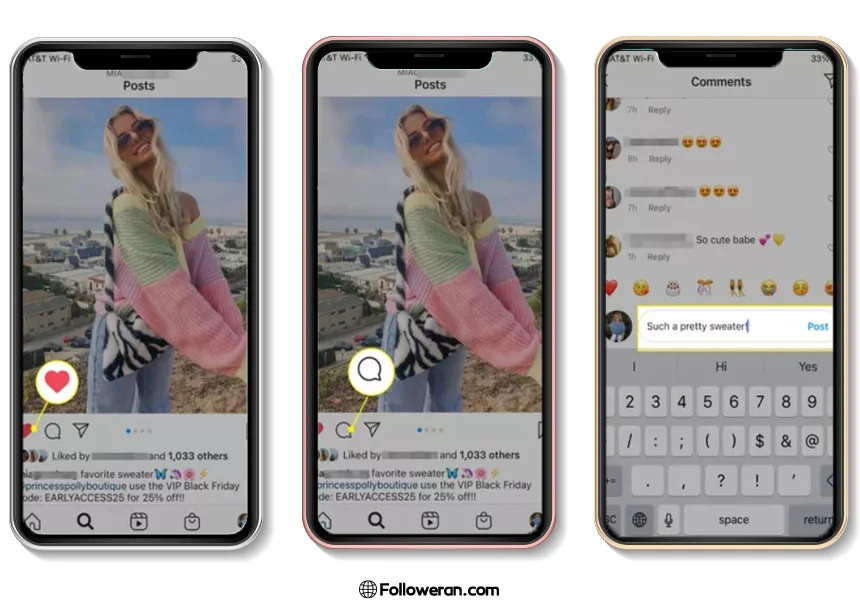 آموزش نحوه تعامل، لایک و کامنت پست‌های اینستاگرام