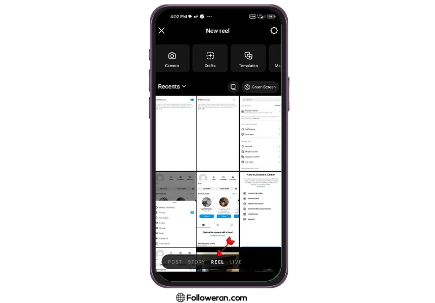 ارسال ریلز در اینستاگرام
