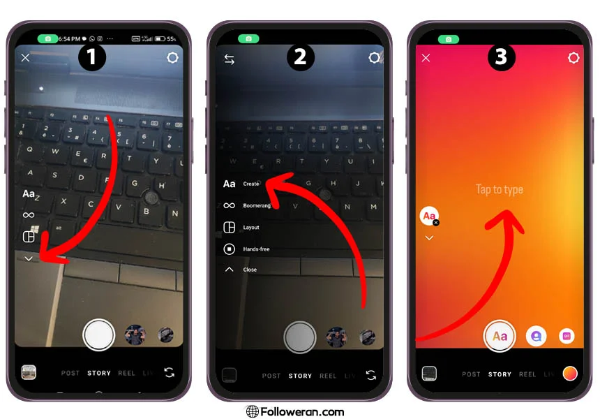 تنظیمات Create Mode استوری اینستاگرام