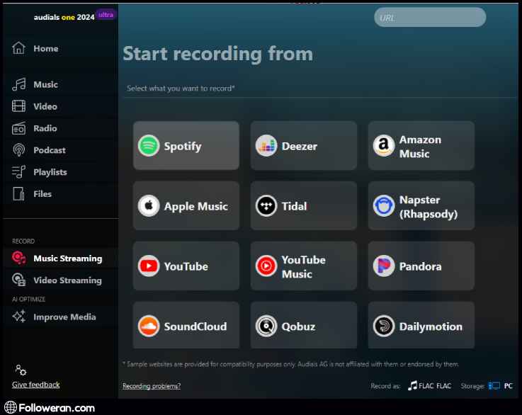 دانلود از اسپاتیفای با استفاده از برنامه  Audials One 2024