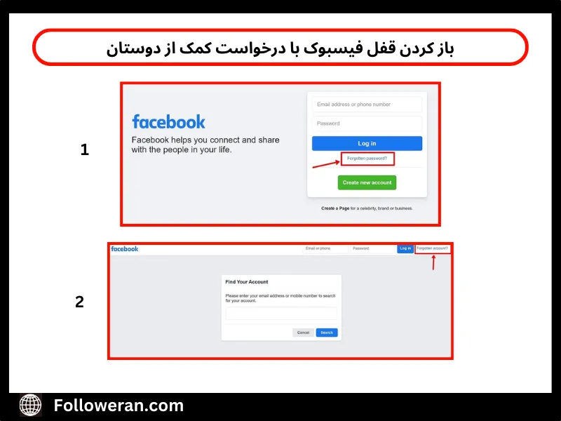 چگونه حساب قفل شده فیسبوک را باز کنیم