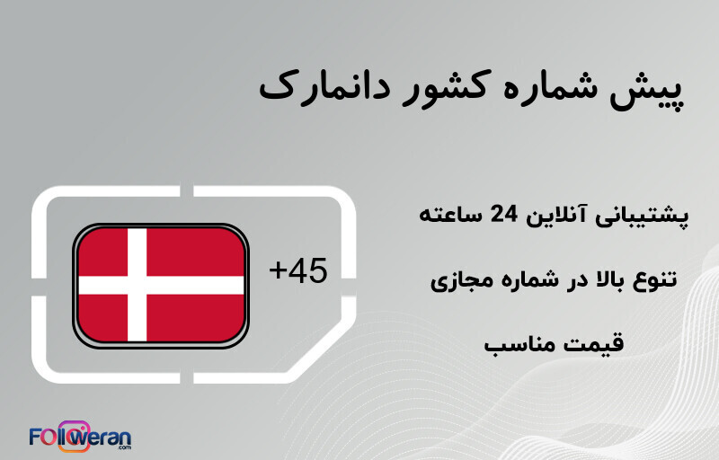 پیش شماره کشور دانمارک