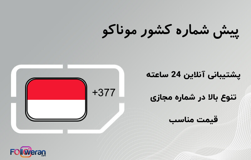 پیش شماره کشور موناکو