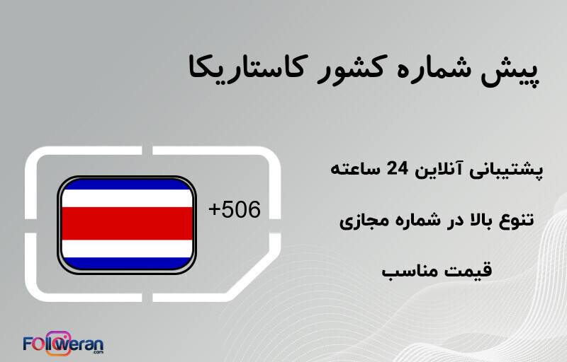 پیش شماره کشور کاستاریکا