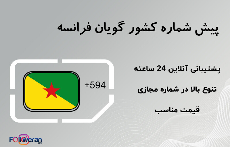 پیش شماره کشور گویان فرانسه