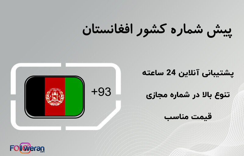 پیش شماره کشور افغانستان